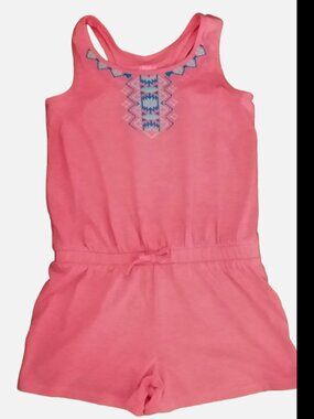 FADED GLORY GIRLS TANGERINE ROMPER SIZE M 7-8
